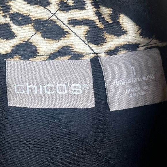 Chicos Quilted Animal-Print Jacket size 1 (8/10) - Picture 7 of 7